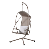 Chaise suspendue en rotin pour hôtel, mobilier d'extérieur, balançoire de patio, chaise œuf suspendue, chaise balançoire en osier pour balcon et jardin