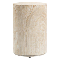 Table basse/côté cylindrique de style ferme moderne en oxyde de magnésium, sur mesure pour salon et extérieur