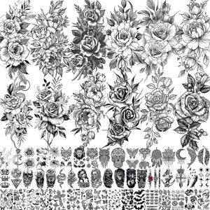 Bán buôn 10000 + khác nhau hình xăm thiết kế cơ thể không thấm nước Tatoo tạm thời - Product Image 2