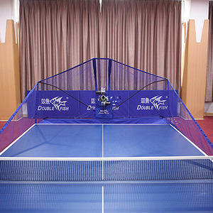Machine à balles de tennis de table automatique <span class=keywords><strong>E6</strong></span> Home Double conception de poisson avec <span class=keywords><strong>robot</strong></span> de recyclage pour l'entraînement - Product Image 5