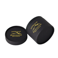 Boîte de bougie en carton avec logo privé imprimé, cylindre noir 10 pièces, pot en verre pour tube en papier, emballage