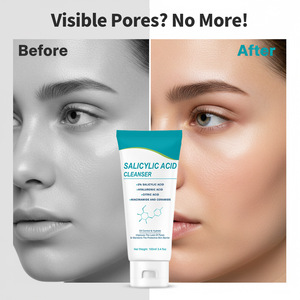 Crema Limpiadora Facial con Niacinamida y Aminoácidos, Ácido Salicílico, Anti-Espinillas, Limpieza Profunda, Control de Grasa, Iluminadora y Reafirmante - Product Image 3