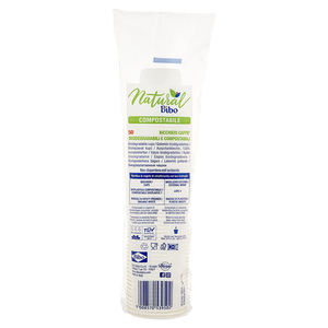 Vasos de café biodegradables y compostables de bioplástico de 80 ml, blancos, 50 unidades/paquete - Product Image 2