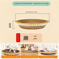 Lit grattoir pour chat en carton ondulé, coussin concave rond 2-en-1 pour chats d'intérieur, plusieurs tailles et designs