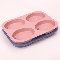 Rectangle écologique Silicone bac à glaçons gâteau chocolat moule de cuisson moule maison artisanat savon moules 4 cavités