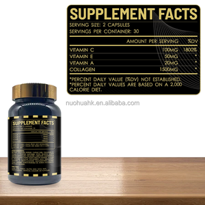 Capsules de collagène TDDT Formule Type I II III V X 60 unités Soutien Cheveux Peau Ongles Articulations Complément Alimentaire - Product Image 2