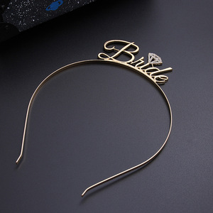 Diadema de corona de boda para mujer, diadema de moda europea y americana para novia - Product Image 3