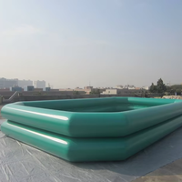 Spa gonflable et piscines pour enfants vert marin 10x6m |   Bassin anti-éclaboussures en PVC robuste certifié CE pour événements commerciaux