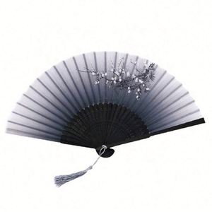 Customized <b>Bride</b> Decoration Wooden Sheet High Quality Hand Fan Fold Printing Hand Fan - Product Image 3