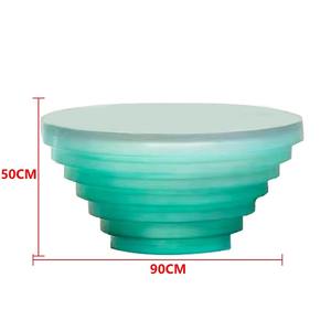 Design minimaliste moderne Table basse sculptée Art Villa personnalisée Salon Lumière Luxe Résine époxy Sculpture Motif - Product Image 6