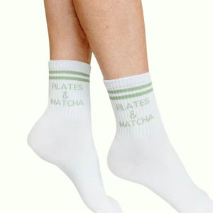 Custom Women's Spring Autumn Indoor Yoga <b>Socks</b> Non-Slip Breathable Knitted Striped Design Professional High Quality Wholesale - Product Image 2