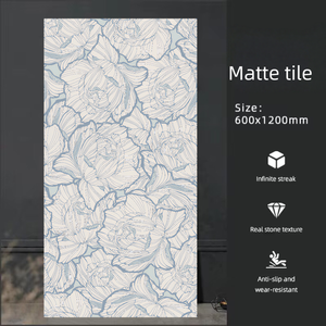 Azulejos <span class=keywords><strong>de</strong></span> Porcelanato 600x1200, Modernos, Florales, Acabado Mate, Antideslizantes, 9MM <span class=keywords><strong>de</strong></span> Grosor, para Baño y Sala <span class=keywords><strong>de</strong></span> Estar - Product Image 3