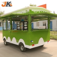 Camion de restauration rapide personnalisé à 4 roues en acier inoxydable avec cuisine complète pour café, glaces, bière et jus