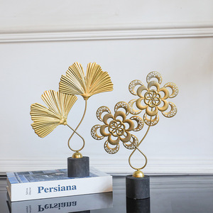 Ornements en <span class=keywords><strong>fer</strong></span> <span class=keywords><strong>doré</strong></span> style scandinave, artisanat écologique pour la décoration intérieure, meuble TV, meuble à vin, bureau, en métal - Product Image 2