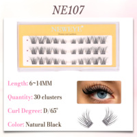 Pestañas Postizas Wispy Fairy de 6-14 mm, Curvatura D, Efecto de Agrandamiento de Ojos, Estilo Natural y Largo, Reutilizables 2-3 Veces, Fáciles de Aplicar y Retirar
