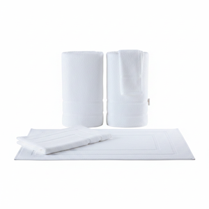 Varol Odelia Series 4-Piece Foot <b>Towel</b> <b>Set</b> 50x70 cm 200g 100% Cotton Solid White for Home Use - Product Image 2