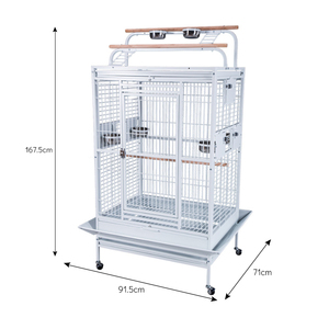 Lekwin — <span class=keywords><strong>Cage</strong></span> pour les perruches, grande taille en acier inoxydable, <span class=keywords><strong>Cage</strong></span> pour élevage des oiseaux, avec roulettes - Product Image 4
