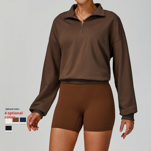 Automne et hiver <span class=keywords><strong>sweat</strong></span> <span class=keywords><strong>à</strong></span> <span class=keywords><strong>capuche</strong></span> zippé décontracté ample coupe-vent <span class=keywords><strong>chaud</strong></span> <span class=keywords><strong>sweat</strong></span> <span class=keywords><strong>à</strong></span> <span class=keywords><strong>capuche</strong></span> polyvalent femmes course et Fitness vêtements de sport - Product Image 3