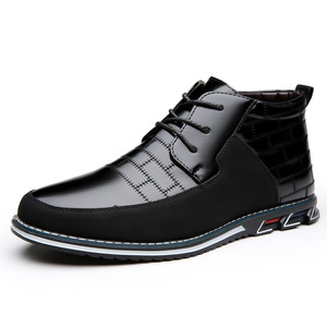 Chaussures bateau en cuir pour hommes, bout pointu, couleurs mélangées, semelle extérieure en caoutchouc imperméable, semelle intermédiaire en EVA, style coréen, mode automne - Product Image 4