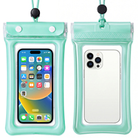 Étui étanche pour téléphone portable IPX8 avec fenêtre transparente pour la photographie sous-marine, triple fermeture hermétique pour garder le téléphone au sec