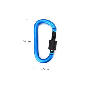Hoạt Động Ngoài Trời D-shape Khóa Clip Mùa Xuân Snap Hook Keychain Nhôm Vít Khóa Carabiner Clip - Product Image 4