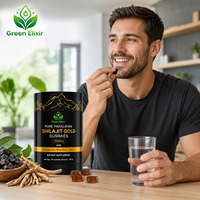 Bonbons Gommeux au Shilajit de l'Himalaya Qualité Or 100% Pur Naturel Énergie Endurance Bien-être Mélange Acide Fulvique 60 Unités Usage Adulte Sans Sucre
