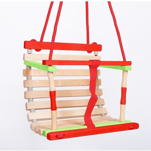 Ensemble balançoire jouet en bois intérieur/extérieur pour bébés et tout-petits balançoire suspendue - Product Image 3