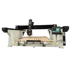 Stone Machinery GD-3015 Multi functional 5 Axis Cnc Router Bridge Saw Granite Marble Stone Cutting Machine with Milling