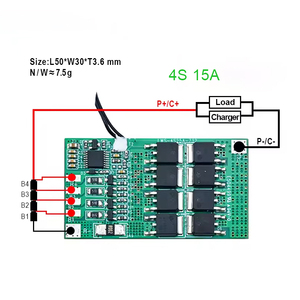Smart <span class=keywords><strong>BMS</strong></span> 2S 3S <span class=keywords><strong>10A</strong></span> 15A Placa DE PROTECCIÓN DE farola Batería de litio de 12V <span class=keywords><strong>BMS</strong></span> Lifepo4 para paquete de batería - Product Image 1