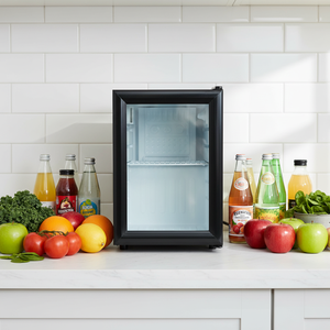 Mini Refrigerador Portátil para Hoteles Pequeños, con Puerta Transparente, para Almacenamiento en Frío, Barra de Hielo, Vinoteca - Product Image 4