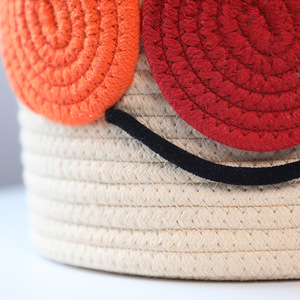 2022 popolare cesto di stoccaggio intrecciato cesto in corda di cotone con immagini dei cartoni animati cesto della biancheria - Product Image 4