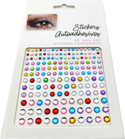 Autocollants de tatouage temporaire 3D Performance pour maquillage de fête avec strass pour les yeux et le front avec haute visibilité