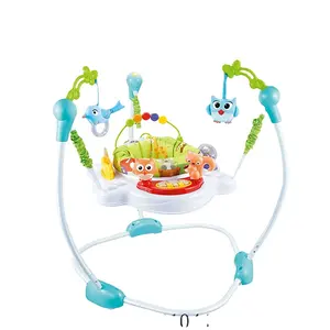핫 세일 안전 고품질 행복한 정글 아기 라운드 점퍼 아기 워커 아기 점프 의자 음악과 빛