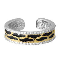 Bagues fines en argent sterling 925 avec motif léopard émaillé pour femmes, bagues ajustables tendance pour filles, bijoux de créateur personnalisés, lot en gros