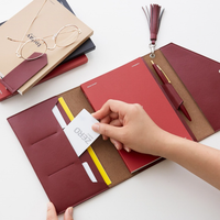 Organisateur de carnets en cuir PU pour voyage, support de liste de contrôle de bureau, pochette pour agenda, fournitures de bureau et scolaires