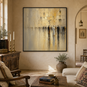 Cuadro Abstracto de Estilo Vintage con Diseño <span class=keywords><strong>Occidental</strong></span>, Pintura Religiosa de Jerusalén sobre Lienzo, Arte Espiritual Judío, Marco de Madera Hecho a Mano para Colgar en la Pared - Product Image 2