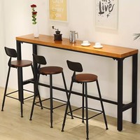 Ensemble de meubles de salle à manger modernes et écologiques, table haute en fer forgé, table basse, table de bar longue et étroite