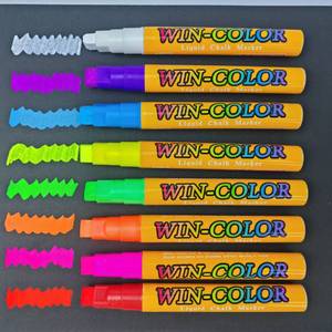 8 Marcadores de <span class=keywords><strong>Tiza</strong></span> Líquida de Colores Neón para Pizarras, <span class=keywords><strong>Pintura</strong></span> para Vidrio, Ventanas, Pizarras Negras, Espejos - Product Image 1