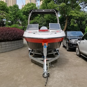 Bateau de sport en fibre de verre de 22 pieds avec moteur hors-bord <span class=keywords><strong>4</strong></span> temps de 150 CV, longueur de 6,2 <span class=keywords><strong>m</strong></span>, bateau de pêche familial pour 7-8 personnes, bateau rapide - Product Image 4
