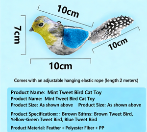 Juguete Masticable Automático <span class=keywords><strong>Flappy</strong></span> Chase 2025 con Alas que se Agitan y Sonido de Pájaros, Poliéster y Plumas de Gallina para Gatos - Product Image 6