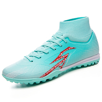 Chaussures de football toutes saisons printemps-automne, fabrication ODM directe d'usine, chaussures de foot avec empeigne en mesh, semelle intermédiaire en caoutchouc, crampons durables unisexes