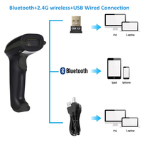 Inalámbrico para Escáner de código de barras Bluetooth 1D 2D QR resistente al agua con interfaz USB para Android IOS Windows Mac-Producto en stock