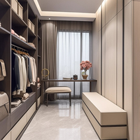 Zunteng – Pavillon de dressing segmenté en profilé aluminium mince pour la décoration intérieure haut de gamme des appartements type loft et des zones de dressing