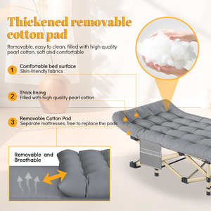 Thiết Kế Hiện Đại Ngoài Trời Cắm Trại Cũi Giường Khung Di Động Và Oxford Nệm Có Thể Gập Lại Mềm Trại Giường Bền Cho Công Viên - Product Image 3