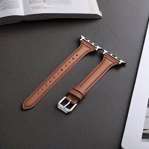 Bracelet en cuir microfibre ultra-fin pour <span class=keywords><strong>Apple</strong></span> <span class=keywords><strong>Watch</strong></span> S9 Ultra 8-1 Series, sangle super douce avec connecteur, taux de réachat de 39,29 % - Product Image 6