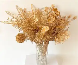 Handmade artificial bouquet golden Maple leaf artificial flowers wedding decoration DIY flower arrangement decorative objects