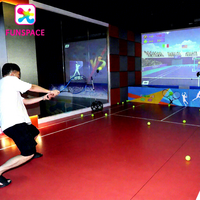 Funspace Intérieur AR Tennis Simulator Jeu AR Sports Interactif Mur Jeu AR Tennis Simulateur pour Adultes/enfants