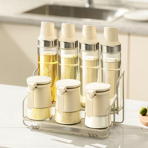 Spice Storage Container Set With Clip On Lid Airtight Kitchen Oil Bottle Jar Round Multipurpose 4 Pcs - Product Image 3