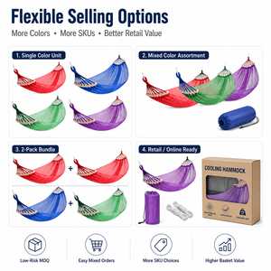 <span class=keywords><strong>Hamaca</strong></span> de Viaje para 1-2 Personas, con Barra Curva Anti-Vuelco, Malla Transpirable de Poliéster, para Exteriores - Product Image 5