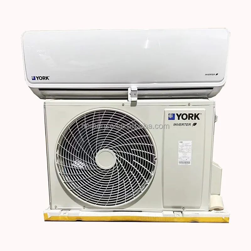 2024 York 12000BTU climatiseur điều hòa không khí chia Chỉ làm mát sưởi ấm chia AC đơn vị treo tường R410A cho căn hộ ánh sáng